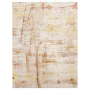 Ivory Red Contemporary Silk Wool Blend Rug - 8'11" x 12'1"