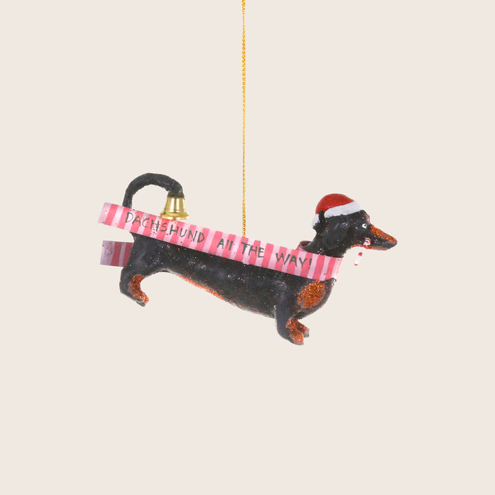 Dachshund All The Way Ornament