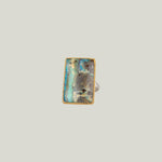 Boulder Opal Mixed Metal Ring
