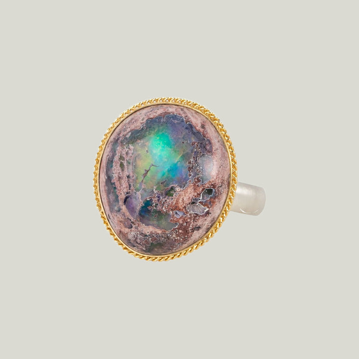 Mexican Opal Mixed Metal Ring
