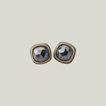 Rosecut Square Hematite Stud Earring