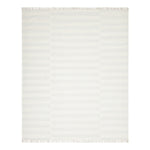 Ivory Flatweave Wool Cotton Blend Rug