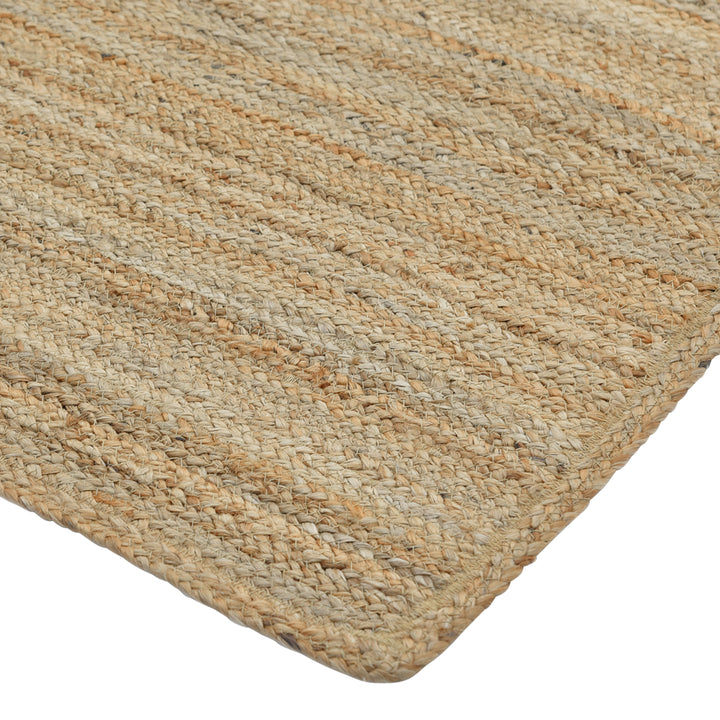 Natural Braided Solid Jute Rug