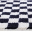 Black and White Contemporary Wool Cotton Blend Rug