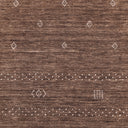 Dark Brown Solid Indo Gabbeh Wool Rug - 8' x 10'