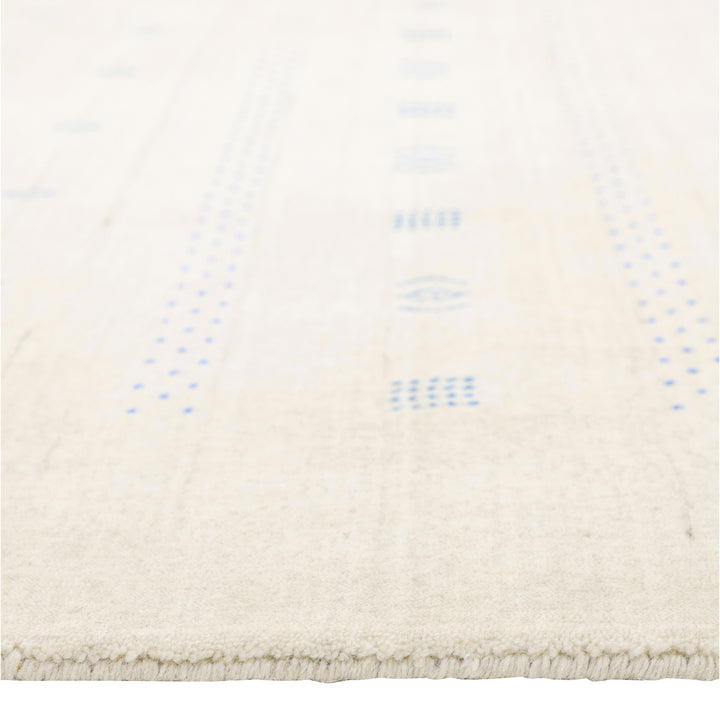 Snow Brown Solid Indo Gabbeh Wool Rug - 9' x 12'