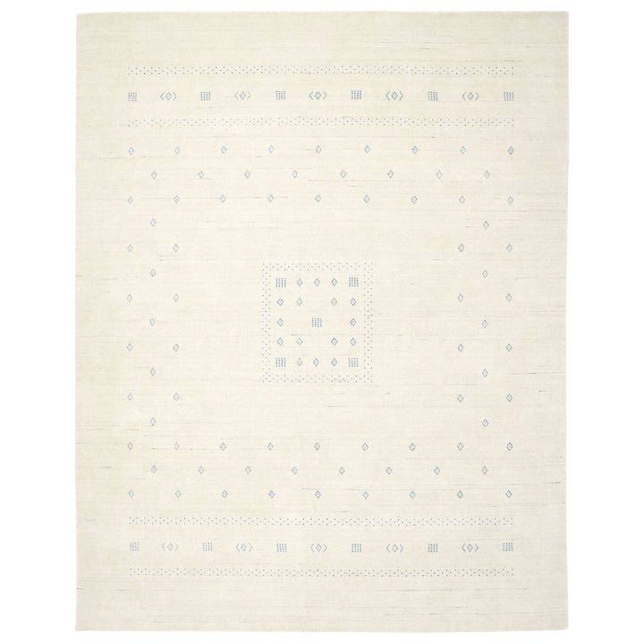 Snow Brown Solid Indo Gabbeh Wool Rug - 9' x 12'