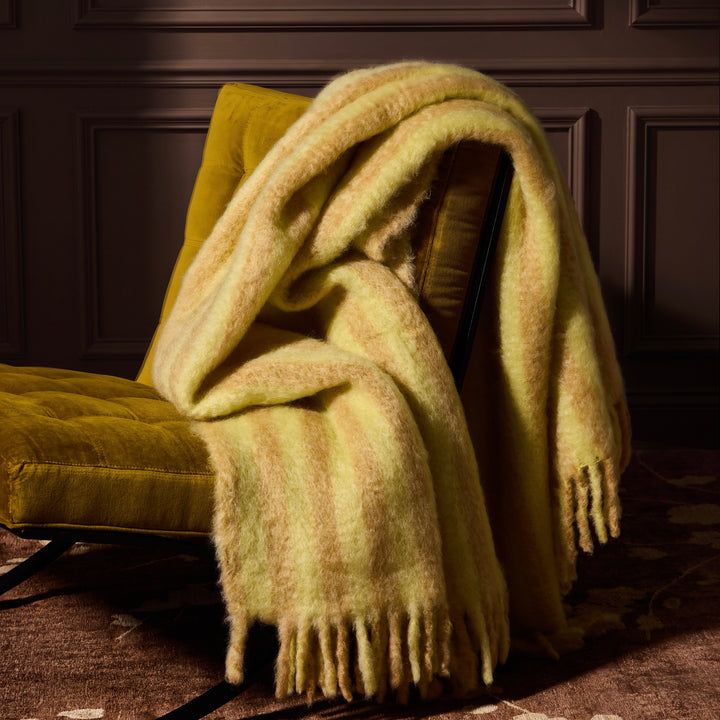 Mohair Stripe Throw