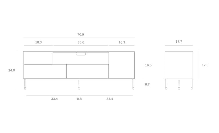 Oak Blackbird Media Cabinet