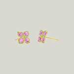 Floral Studs, Ruby