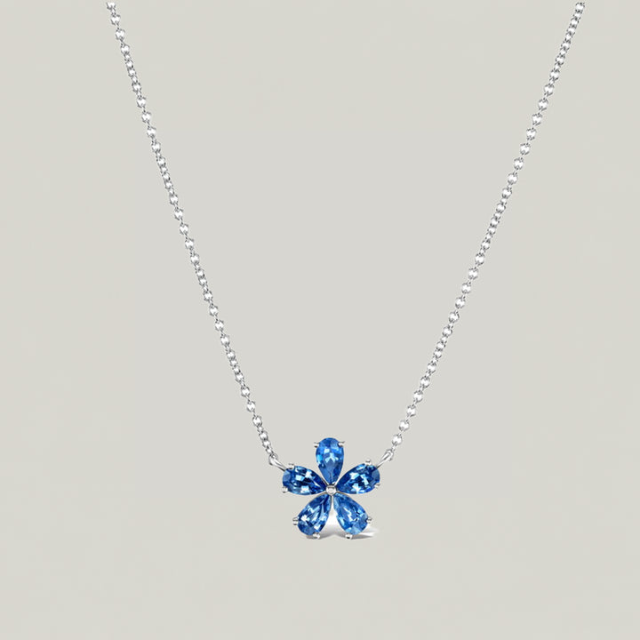 Small Forget-Me-Not Sapphire Necklace