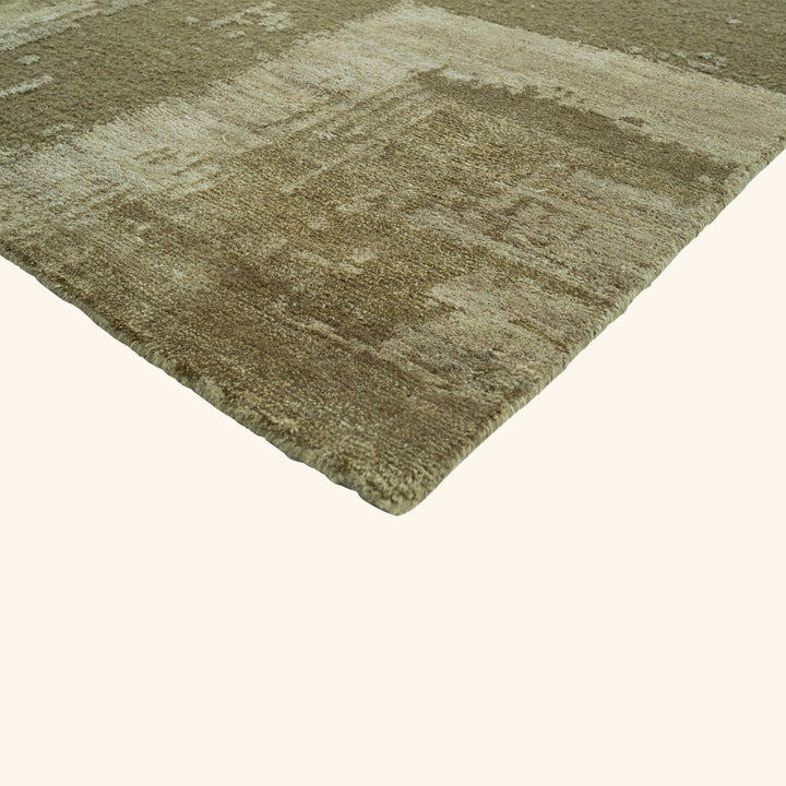 Brown Contemporary Wool Rug - 8' x 10'
