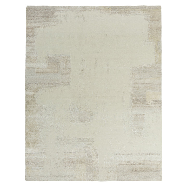 Cream Contemporary Wool Rug - 8' x 10'