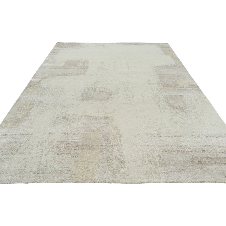 Cream Contemporary Wool Rug - 8' x 10'