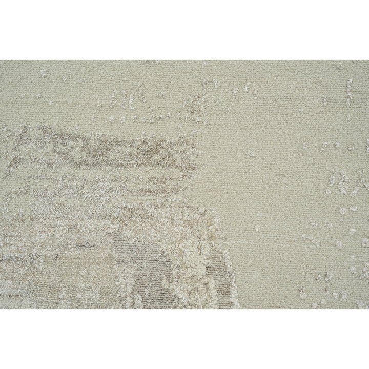 Cream Contemporary Wool Rug - 8' x 10'