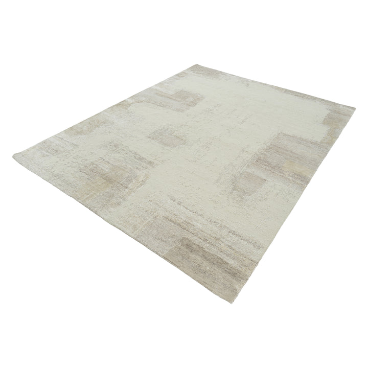 Cream Contemporary Wool Rug - 8' x 10'