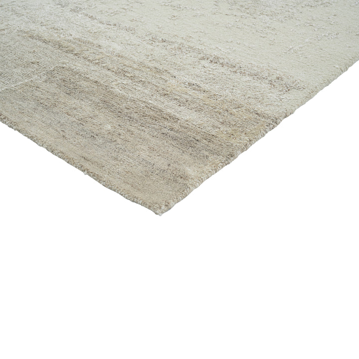 Cream Contemporary Wool Rug - 8' x 10'