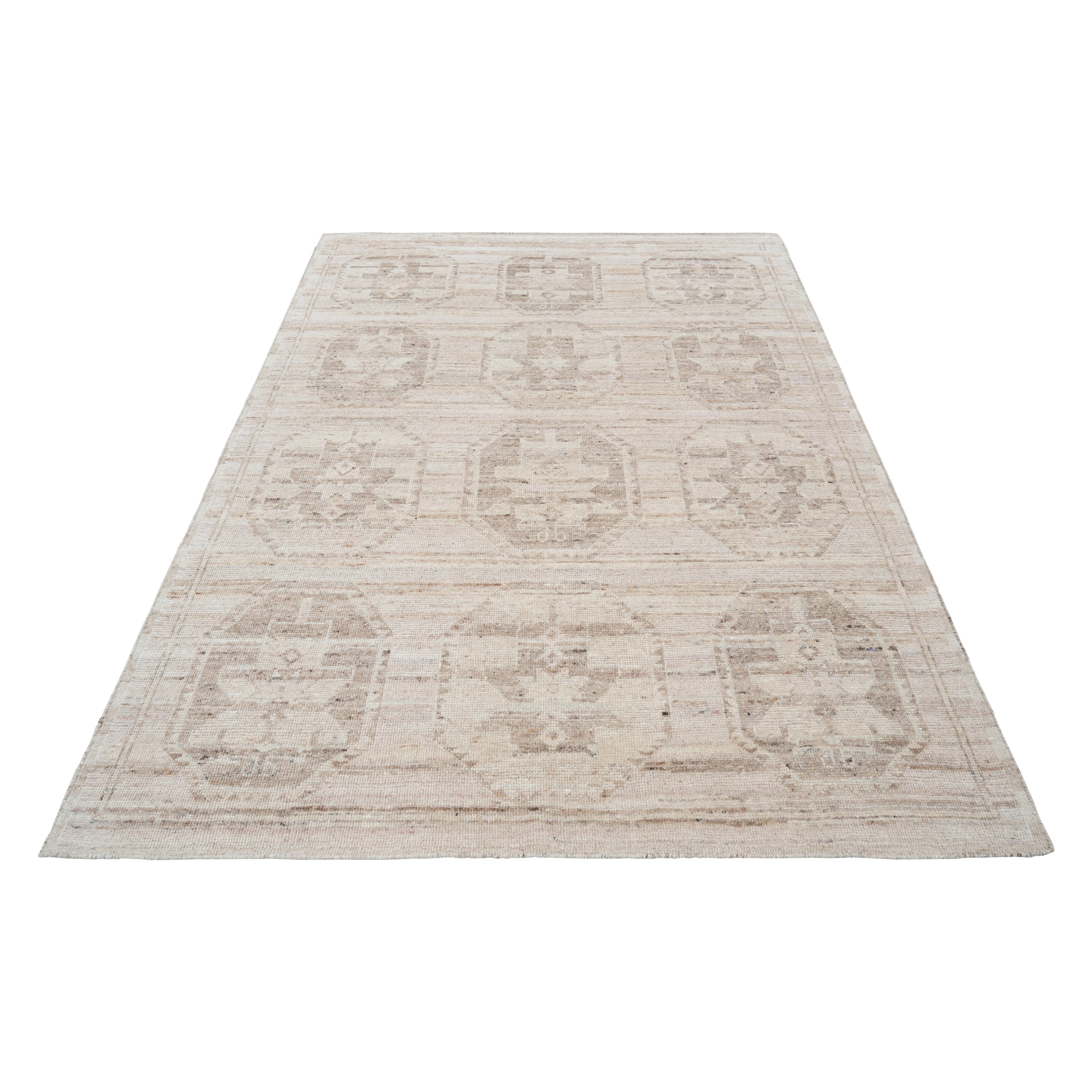 Light Camel Traditional Wool Rug - 8' x 10'