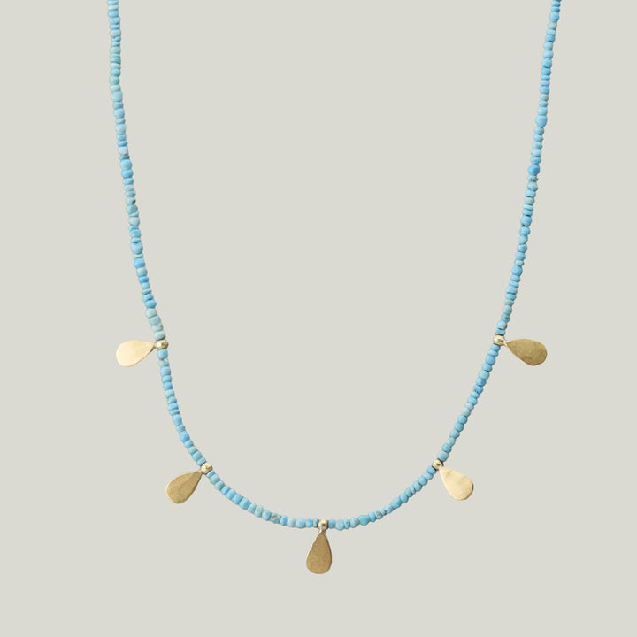 Turquoise Rondelle Beaded Necklace