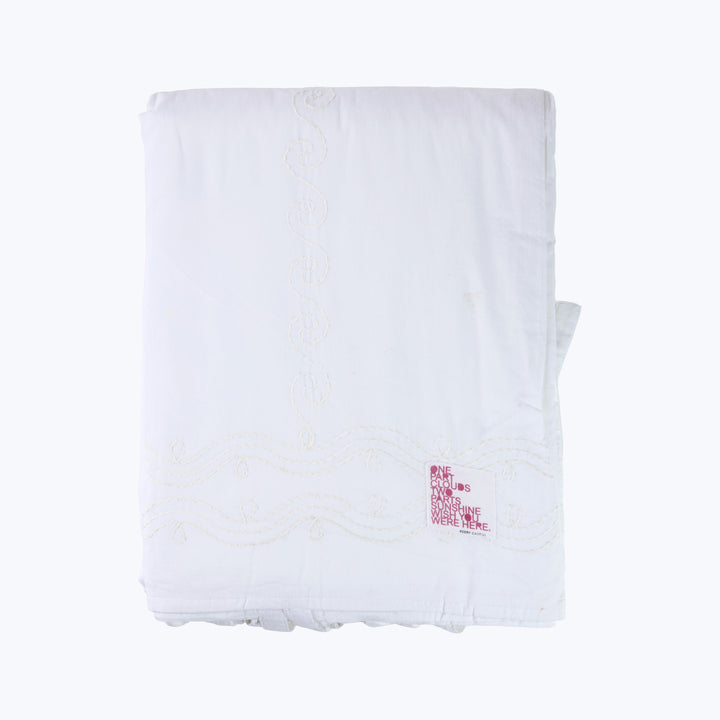 White Applique Duvet Cover