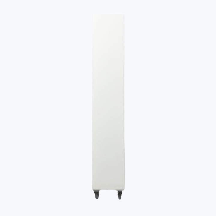 Flatiron White Rolling Bookcase