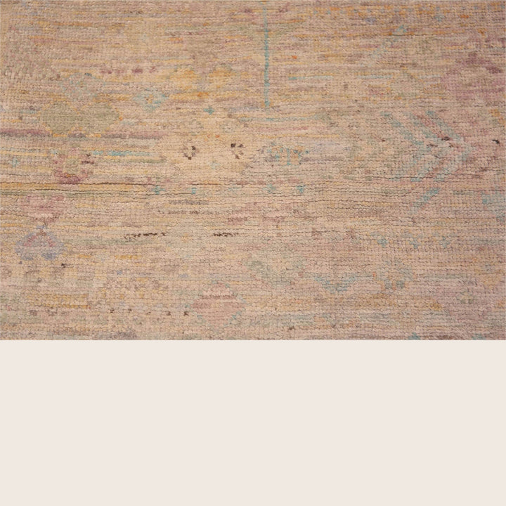 Beige Zameen Modern Wool Runner - 2'9" x 9'8"