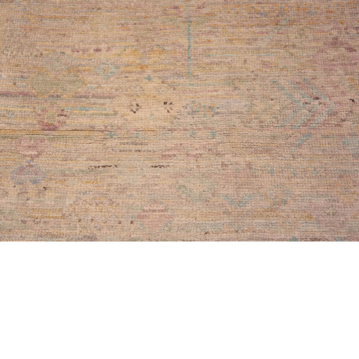Beige Zameen Modern Wool Runner - 2'9" x 9'8"