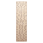 Cream Zameen Modern Wool Runner - 3'4" x 13'3"