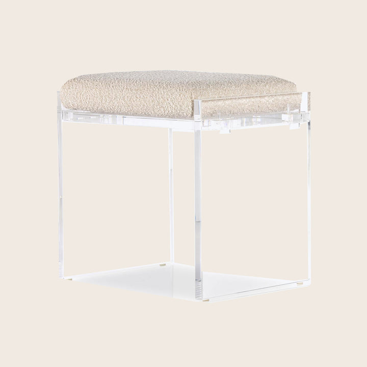 Lucite Upholstered Bench