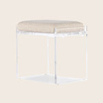 Lucite Upholstered Bench