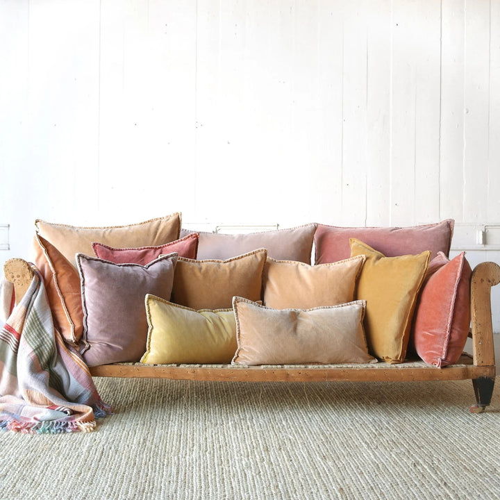 Pip Washed Velvet Caramel Pillow