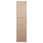 Multicolored Zameen Modern Wool Runner - 3' x 13'