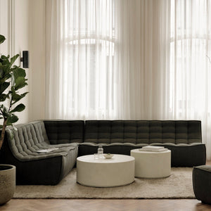 N701 Modular Round-Corner Sectional Left Facing / 4-Seater / Moss Eco - hover