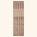 Brown Zameen Modern Wool Runner - 3'4" x 11'3"