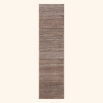 Brown Zameen Modern Wool Runner - 3'4" x 12'