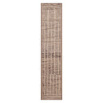 Brown & Grey Zameen Modern Wool Runner - 2'11" x 12'8"