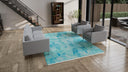 Blue Modern Wool Rug - 8'1" x 11'3"