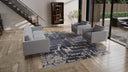 Grey Modern Wool Blend Rug - 9' x 12'