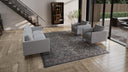 Stone Sabideh Grey Distressed Transitional Wool Rug - 9' x 12'