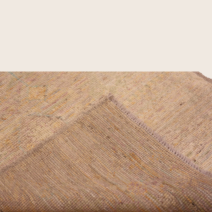 Beige Zameen Modern Wool Runner - 2'9" x 9'8"