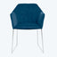 New York Sedia Dining Arm Chair, Velvet-Ashton 62 Teal-Velvet