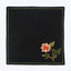 Embroidered Flower Napkin-Black
