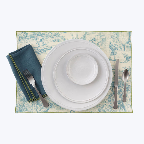 Toile Stain-Resistant Placemat-Sage