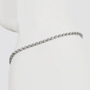 Contemporary Platinum Diamond Line Bracelet