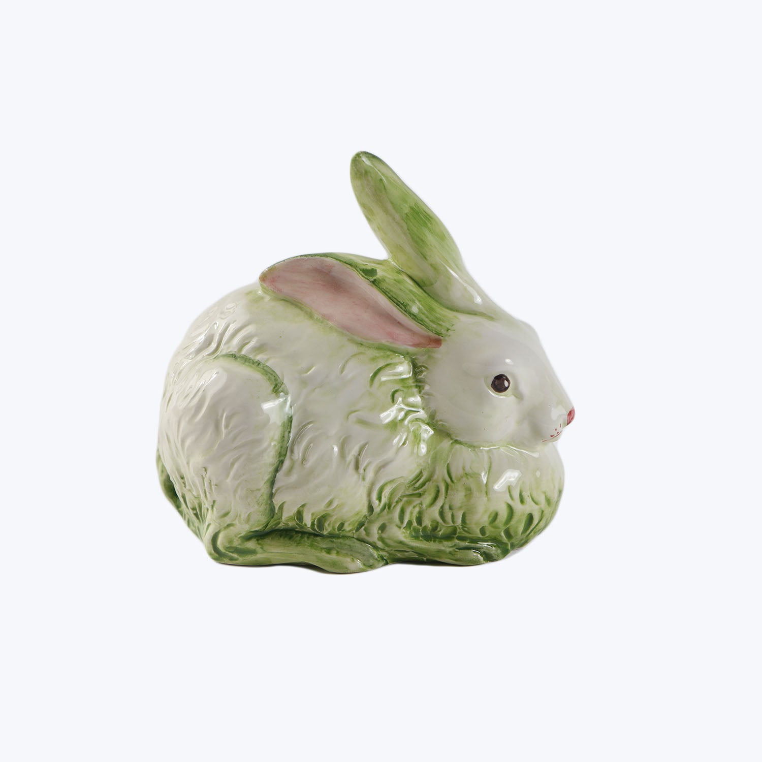 Handpainted Ceramic Easter Bunny, Green Default Title