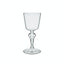 Elegant, tulip-shaped glass goblet with decorative stem for formal occasions