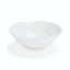 Minimalist white bowl with wide rim and shallow depth.