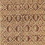 Exquisite geometric carpet with floral motifs in shades of brown.