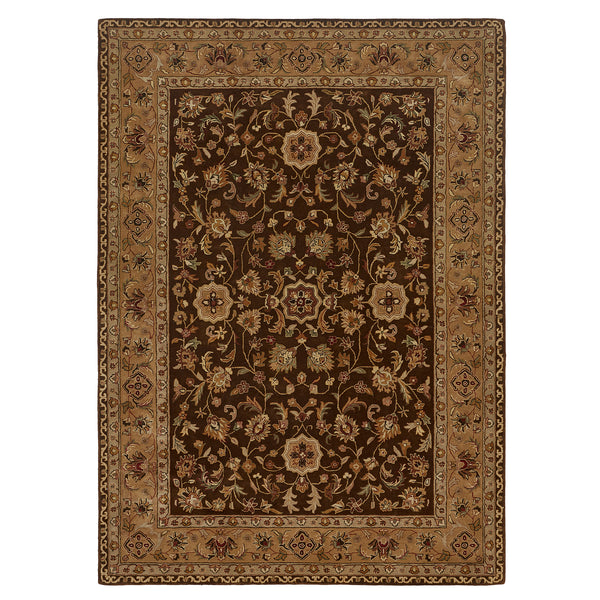 Traditional-style area rug with intricate floral patterns, ideal for formal spaces.