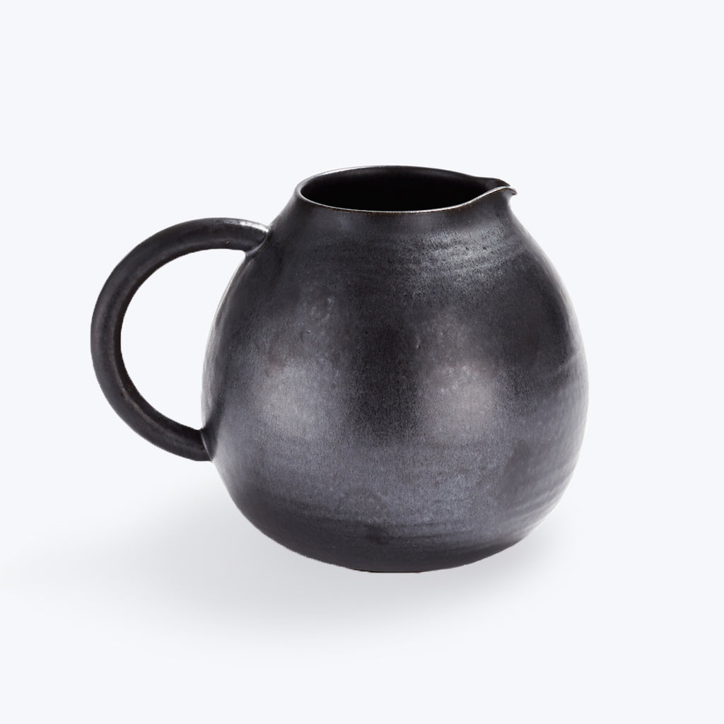 black matte handmade pitcher ceramic abc concina restaurants